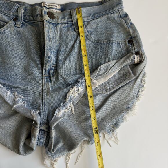 One Teaspoon High Waist Bandits Shorts Size Small 30.5” Rolled Cuff Cutoff Boho - Picture 5 of 6